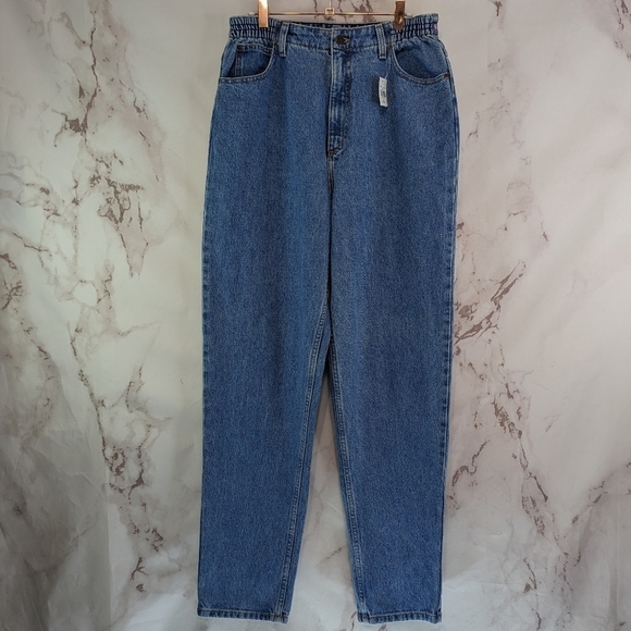 LL Bean Jeans Women 14 31x32 Ultra High Rise Comfort Waist Pull On Double L Mom - Picture 2 of 13